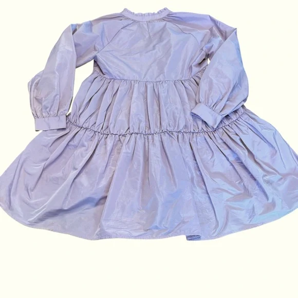 Aritzia Sunday Best Lilac Alice Taffeta Oversized Babydoll Dress Pockets XXS - Picture 6 of 10
